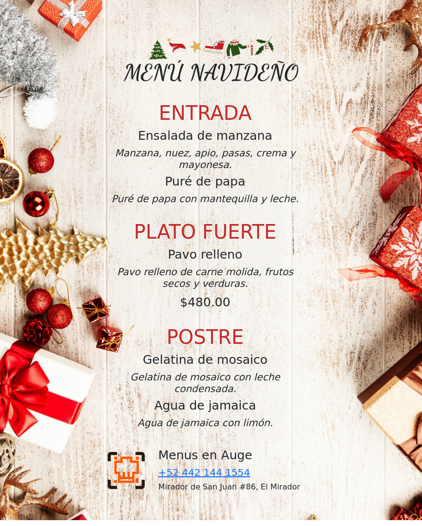 Simple Christmas Menu